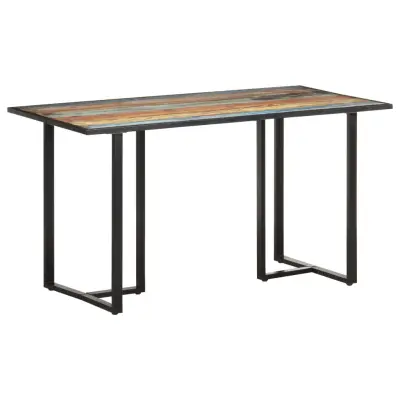 vidaXL Jedilna miza 140 cm trden predelan les
