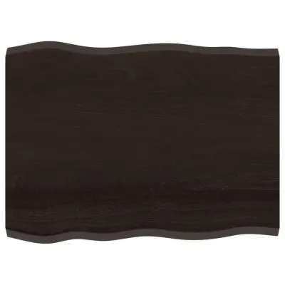vidaXL Mizna plošča te. rjava 80x60x(2-4) cm obdelana trdna hrastovina