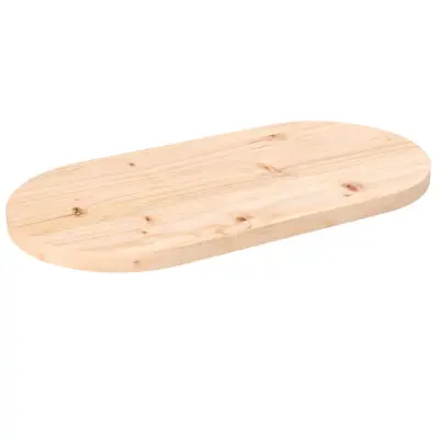 vidaXL Mizna plošča 60x30x2,5 cm trdna borovina ovalna