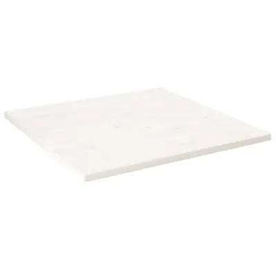 vidaXL Mizna plošča bela 70x70x2,5 cm trdna borovina