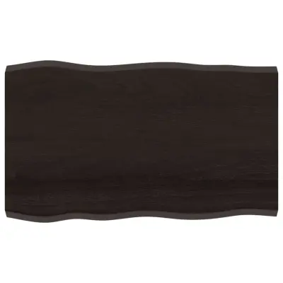 vidaXL Mizna plošča te. rjava 100x60x(2-4)cm obdelana trdna hrastovina