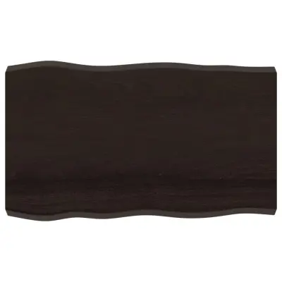 vidaXL Mizna plošča te. rjava 100x60x(2-6)cm obdelana trdna hrastovina