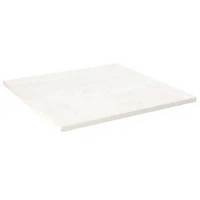 vidaXL Mizna plošča bela 80x80x2,5 cm trdna borovina