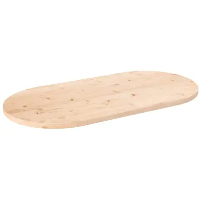 vidaXL Mizna plošča 90x45x2,5 cm trdna borovina ovalna