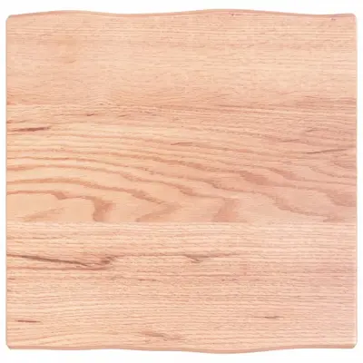 vidaXL Mizna plošča sv. rjava 40x40x2 cm obdelana trdna hrastovina