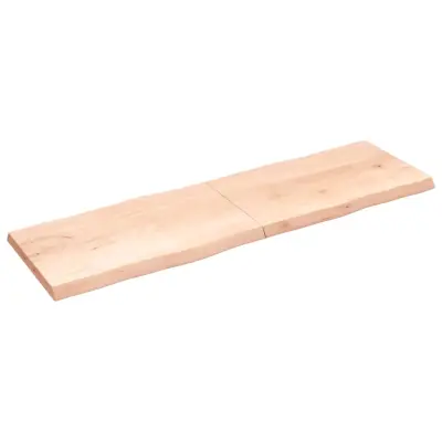 vidaXL Mizna plošča 200x60x(2-6) cm neobdelana hrastovina naraven rob