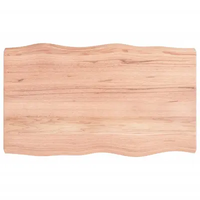 vidaXL Mizna plošča sv. rjava 100x60x(2-6)cm obdelana trdna hrastovina