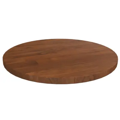 vidaXL Okrogla mizna plošča temno rjava Ø30x1,5 cm trdna hrastovina