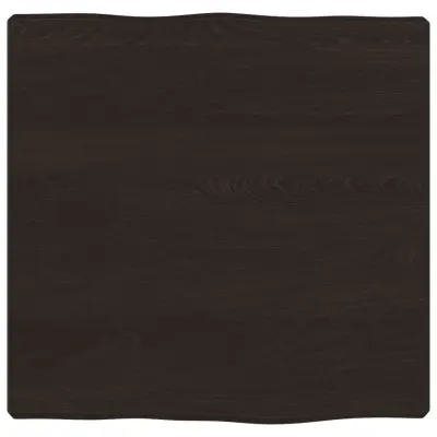 vidaXL Mizna plošča te. rjava 40x40x(2-4) cm obdelana trdna hrastovina