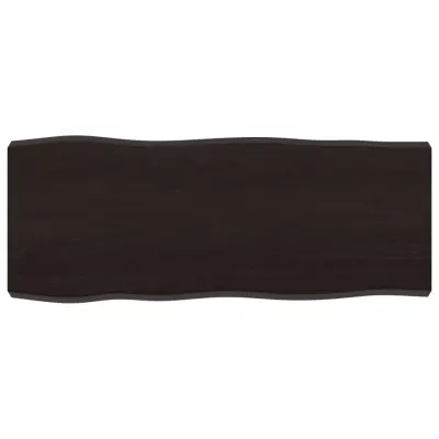 vidaXL Mizna plošča te. rjava 100x40x(2-6)cm obdelana trdna hrastovina