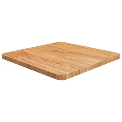 vidaXL Kvadratna mizna plošča sv. rjava 50x50x2,5 cm trdna hrastovina