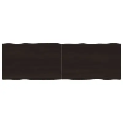 vidaXL Mizna plošča te. rjava 160x50x(2-4)cm obdelana trdna hrastovina