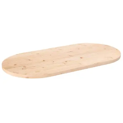 vidaXL Mizna plošča 110x55x2,5 cm trdna borovina ovalna
