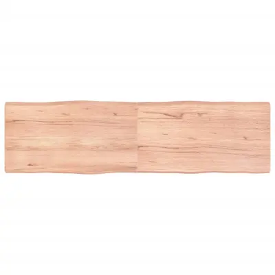vidaXL Mizna plošča sv. rjava 180x50x(2-6)cm obdelana trdna hrastovina
