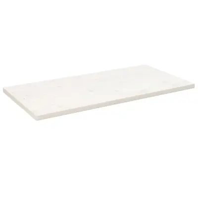 vidaXL Mizna plošča bela 110x55x2,5 cm trdna borovina pravokotna