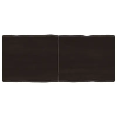 vidaXL Mizna plošča te. rjava 140x60x(2-4)cm obdelana trdna hrastovina
