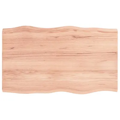 vidaXL Mizna plošča sv. rjava 100x60x(2-4)cm obdelana trdna hrastovina