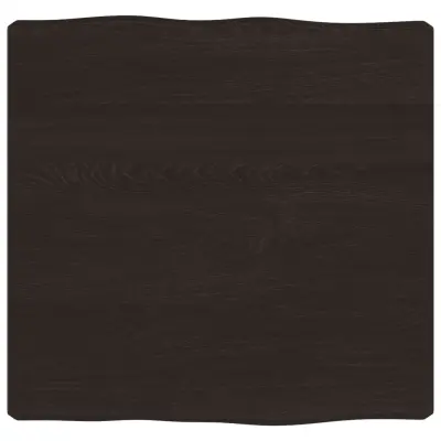 vidaXL Mizna plošča te. rjava 40x40x(2-6) cm obdelana trdna hrastovina