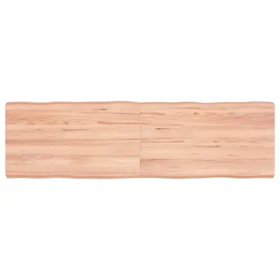 vidaXL Mizna plošča sv. rjava 140x40x(2-6)cm obdelana trdna hrastovina