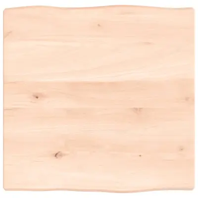 vidaXL Mizna plošča 40x40x2 cm neobdelana trdna hrastovina naraven rob
