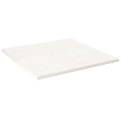 vidaXL Mizna plošča bela 90x90x2,5 cm trdna borovina