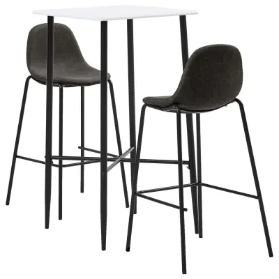 vidaXL Barska garnitura 3-delna blago temno siva