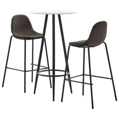 vidaXL Barska garnitura 3-delna blago temno siva