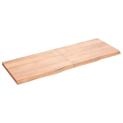 vidaXL Mizna plošča sv. rjava 140x50x(2-4)cm obdelana trdna hrastovina