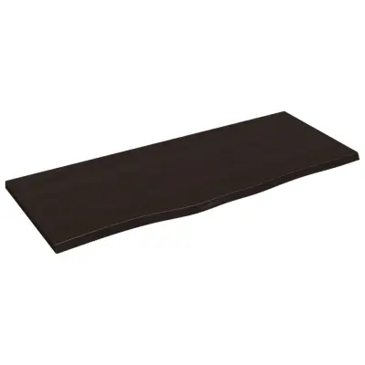 vidaXL Mizna plošča temno rjav 100x40x2 cm obdelana trdna hrastovina
