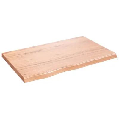 vidaXL Mizna plošča sv. rjava 80x50x(2-4) cm obdelana trdna hrastovina