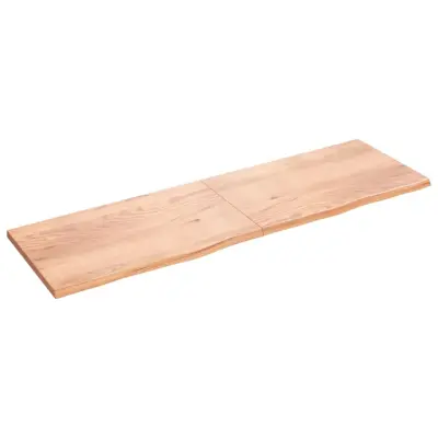 vidaXL Mizna plošča sv. rjava 200x60x(2-4)cm obdelana trdna hrastovina