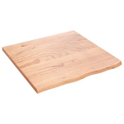vidaXL Mizna plošča svetlo rjava 60x60x2 cm obdelana trdna hrastovina