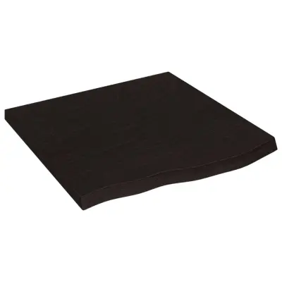 vidaXL Mizna plošča temno rjav 60x60x(2-4)cm obdelana trdna hrastovina
