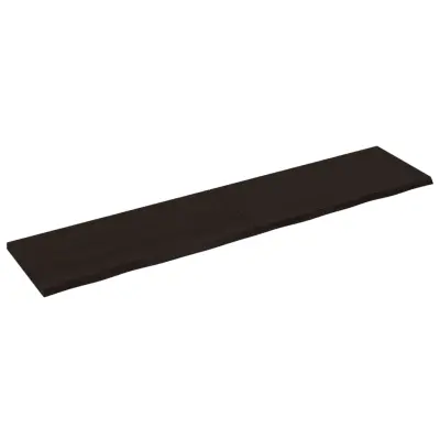 vidaXL Mizna plošča rjav 220x50x(2-4)cm obdelana trdna hrastovina