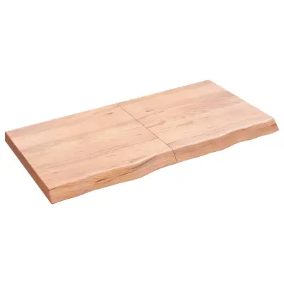 vidaXL Mizna plošča sv. rjava 120x60x(2-6)cm obdelana trdna hrastovina