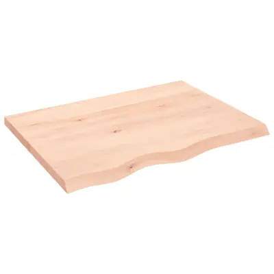vidaXL Mizna plošča 80x60x(2-4) cm neobdelana trdna hrastovina