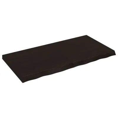 vidaXL Mizna plošča rjav 120x60x(2-6)cm obdelana trdna hrastovina