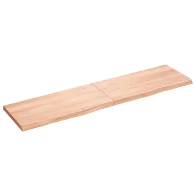vidaXL Mizna plošča sv. rjava 160x40x(2-4)cm obdelana trdna hrastovina