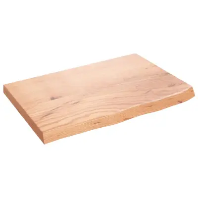 vidaXL Mizna plošča sv. rjava 60x40x(2-4)cm obdelana trdna hrastovina