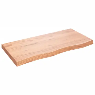 vidaXL Mizna plošča sv. rjava 100x50x(2-6)cm obdelana trdna hrastovina