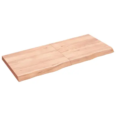 vidaXL Mizna plošča sv. rjava 140x60x(2-6)cm obdelana trdna hrastovina