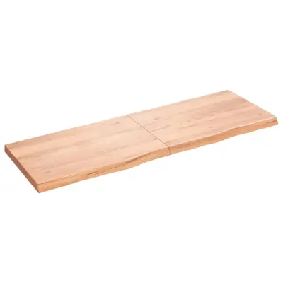 vidaXL Mizna plošča sv. rjava 180x60x(2-6)cm obdelana trdna hrastovina