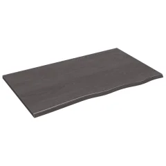 vidaXL Mizna plošča temno siva 100x60x2 cm obdelana trdna hrastovina