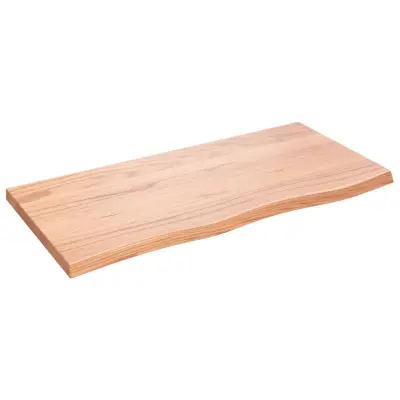 vidaXL Mizna plošča sv. rjava 100x50x(2-4)cm obdelana trdna hrastovina