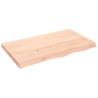 vidaXL Mizna plošča 100x60x(2-6) cm neobdelana trdna hrastovina