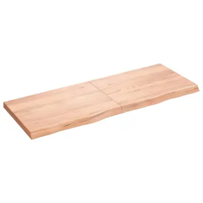 vidaXL Mizna plošča sv. rjava 160x60x(2-6)cm obdelana trdna hrastovina