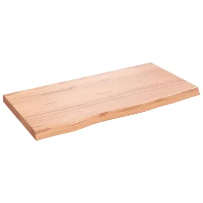 vidaXL Mizna plošča sv. rjava 80x40x(2-4) cm obdelana trdna hrastovina