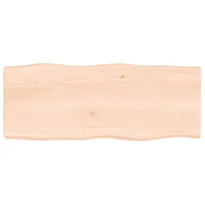vidaXL Mizna plošča 100x40x(2-6) cm neobdelana hrastovina naraven rob