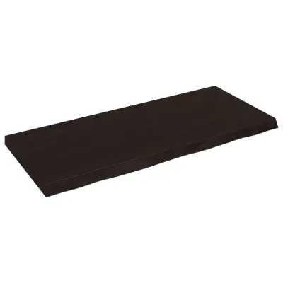vidaXL Mizna plošča rjav 140x60x(2-6)cm obdelana trdna hrastovina