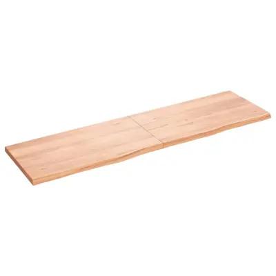 vidaXL Mizna plošča sv. rjava 180x50x(2-4)cm obdelana trdna hrastovina